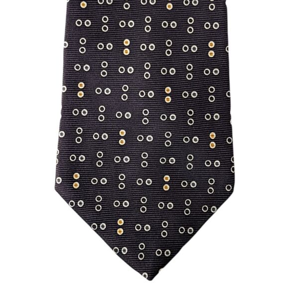 Tommy Hilfiger Men's Black Patterned Tie - Picture 2 of 5
